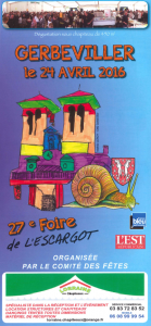 Plaquette foire à l'escargot