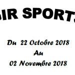 Agir Sports - session des vacances d'automne 2018
