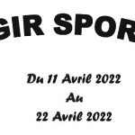 Agir Sport du 11 au 22 avril 2022