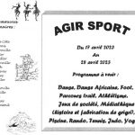 Agir Sport - du 23 octobre au 3 novembre 2023