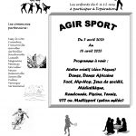 Agir Sports - vacances de printemps 2025
