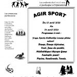 Agir sports - vacances de printemps 2026